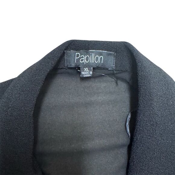 EUC Papillon Women's Black Open-Front Blazer Size XL Business Jacket - Picture 5 of 6